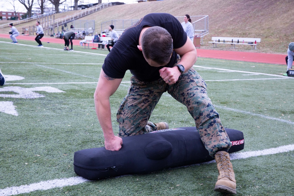 Wounded Warrior Regiment and the FBI National Academy conduct joint physical training event, build camaraderie.