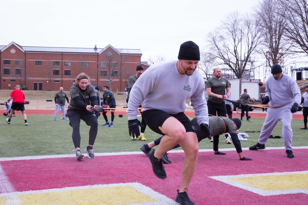 Wounded Warrior Regiment and the FBI National Academy conduct joint physical training event, build camaraderie.