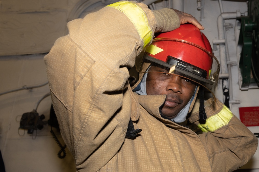 USS Wasp Conducts Damage Control Drill