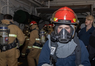 USS Wasp Conducts Damage Control Drill