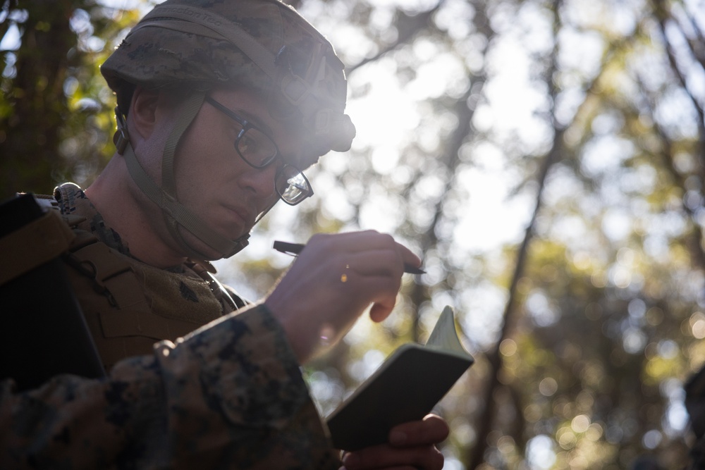 U.S. Marines with the 2nd MAW Band hold security force training