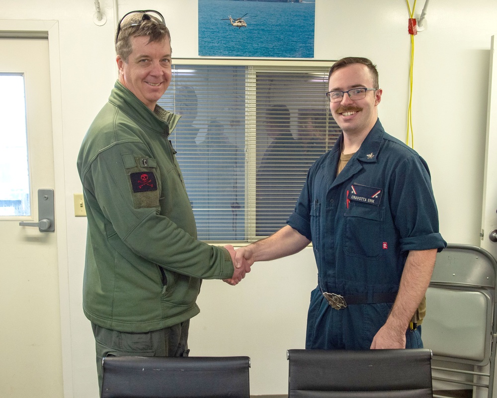 John C. Stennis (CVN 74) Sailor is Awarded Warfighter of the Week