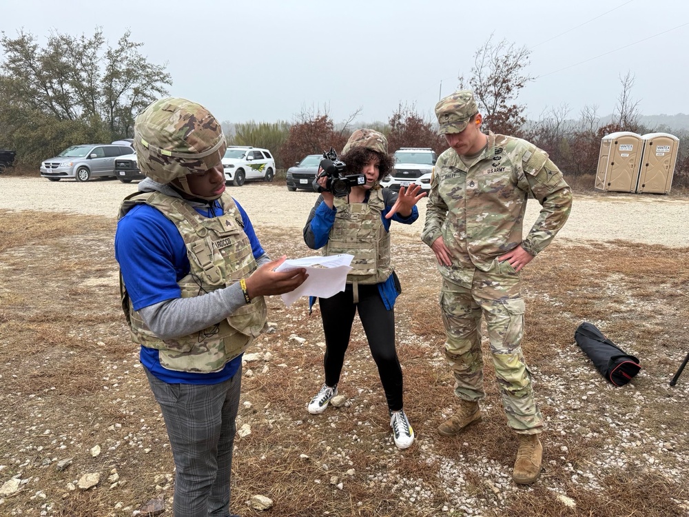 Media Personnel from KCEN Channel 6 News Attend Law Enforcement Weapons Training and Qualification with Law Enforcement Activity on Fort Cavazos