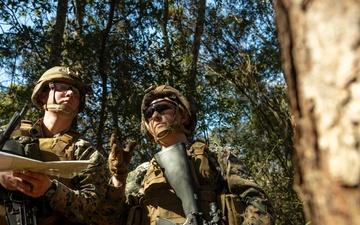 U.S. Marines with the 2nd MAW Band hold security force training