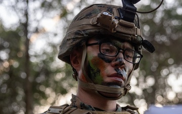 U.S. Marines with the 2nd MAW Band hold security force training