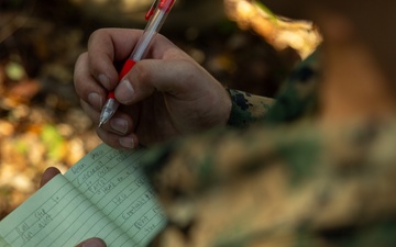 U.S. Marines with the 2nd MAW Band hold security force training