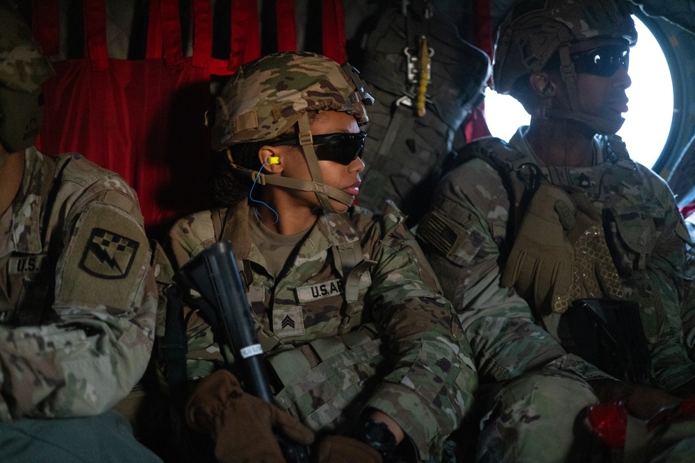 XVIII Airborne Corps Brigade Separates Best Squad Competition: Day 2 Chinook Helicopter Flight