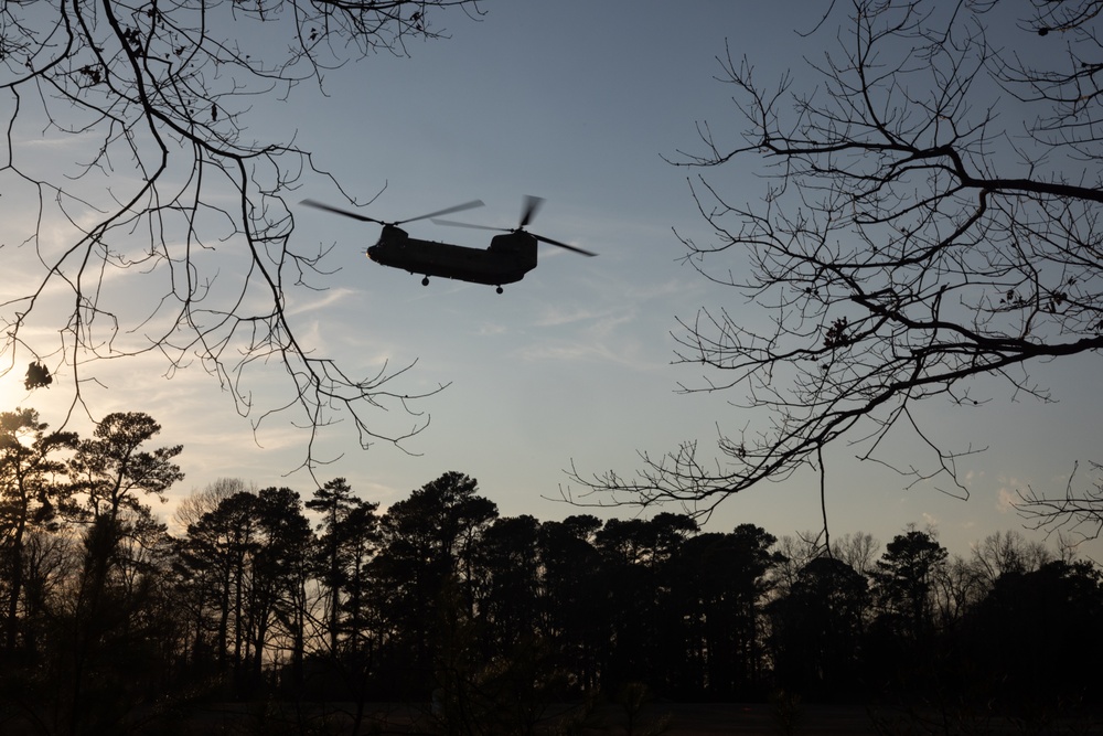 XVIII Airborne Corps Brigade Separates Best Squad Competition: Day 2 Chinook Helicopter Flight