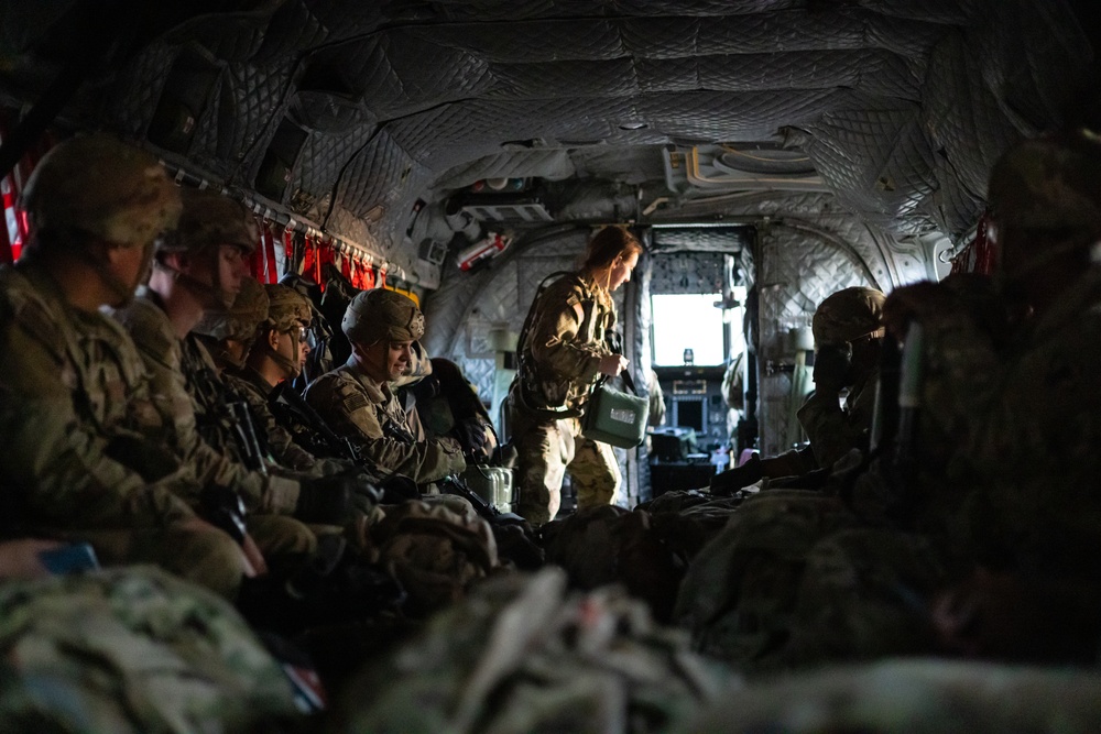 XVIII Airborne Corps Brigade Separates Best Squad Competition: Day 2 Chinook Helicopter Flight