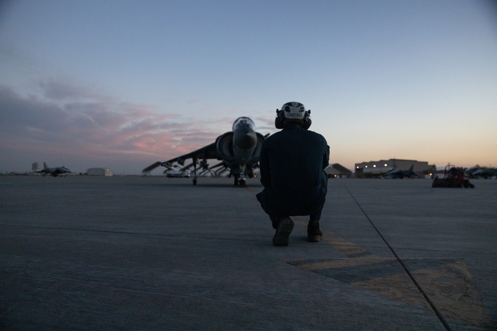 U.S. Marines with VMA-231 conduct flight operations at NAF El Centro