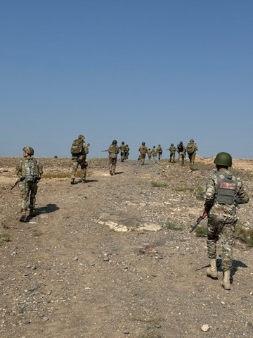 Guardsmen, Armenian soldiers unit for training as Phoenix Platoon