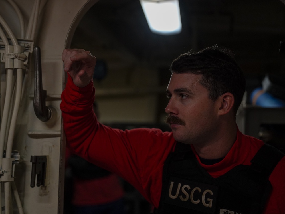 Coast Guard Cutter Midgett conducts gunnery exercise