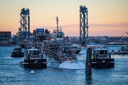 USS Cheyenne Undocking