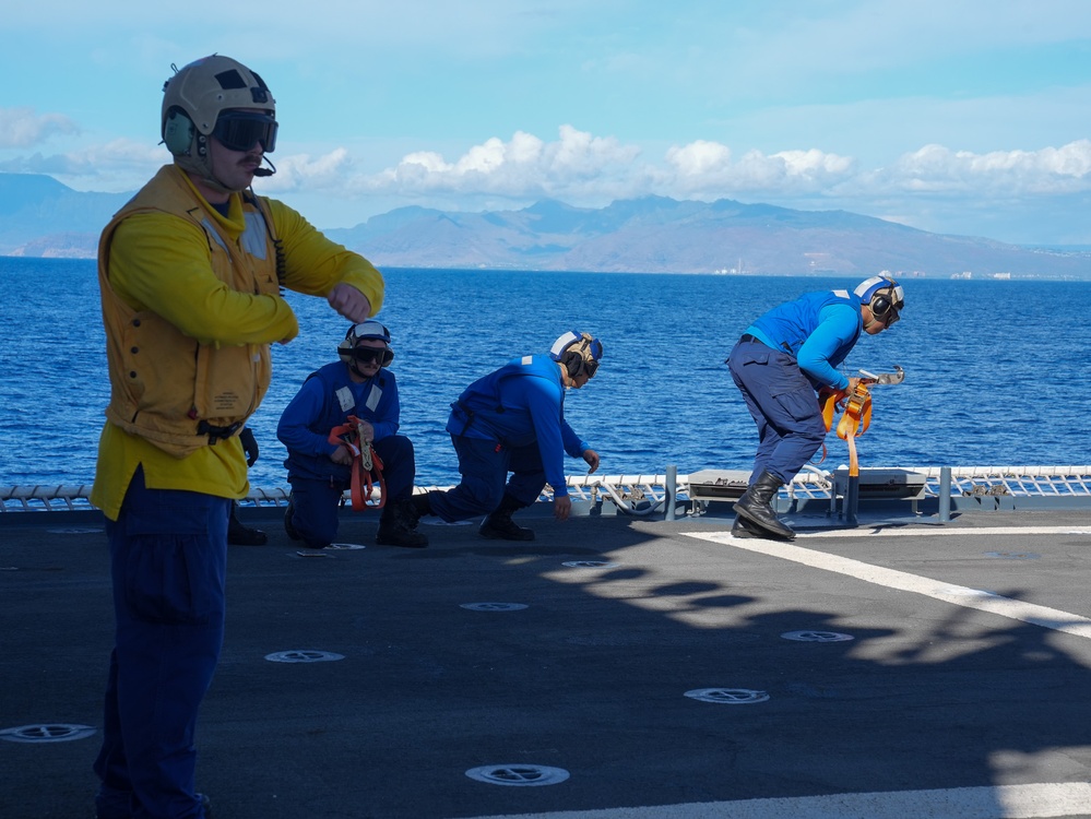 Coast Guard Cutter Midgett conducts helicopter operations