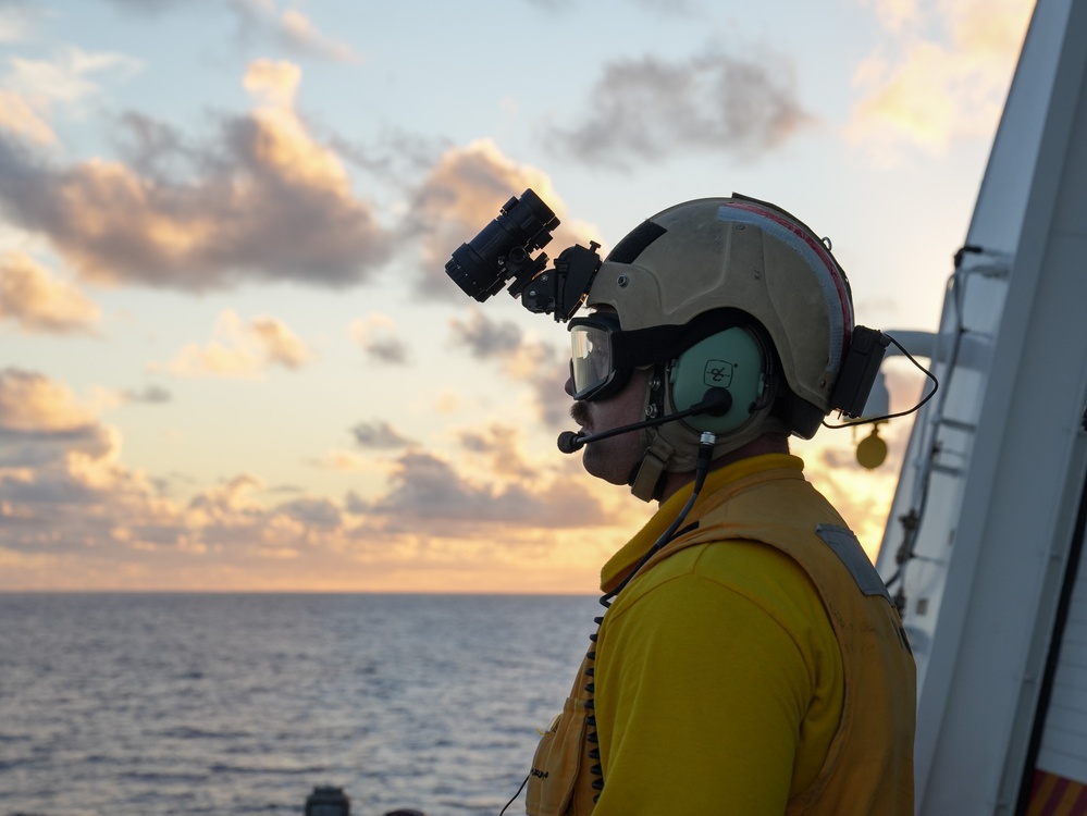 Coast Guard Cutter Midgett conducts helicopter operations