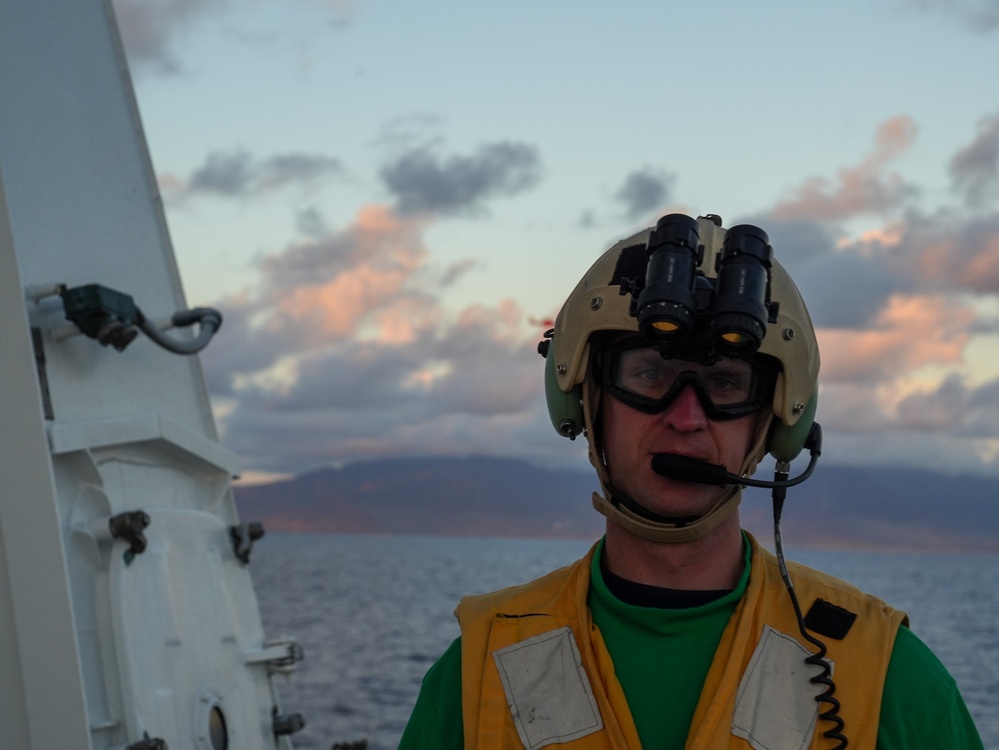 Coast Guard Cutter Midgett conducts helicopter operations