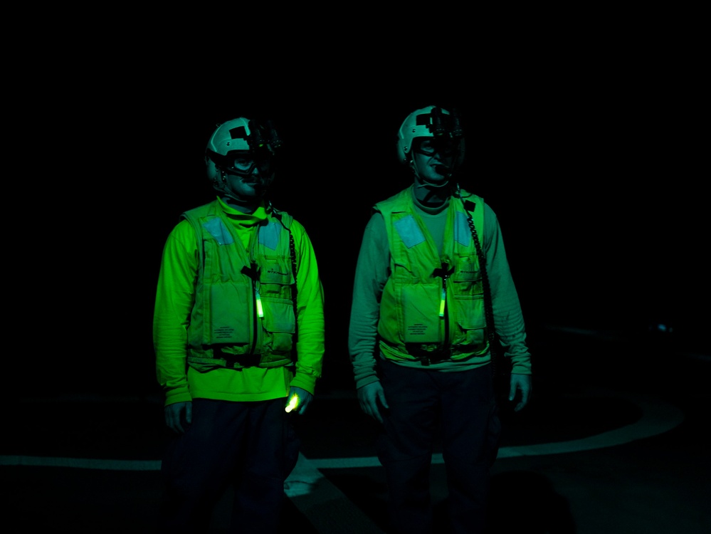 Coast Guard Cutter Midgett conducts helicopter operations