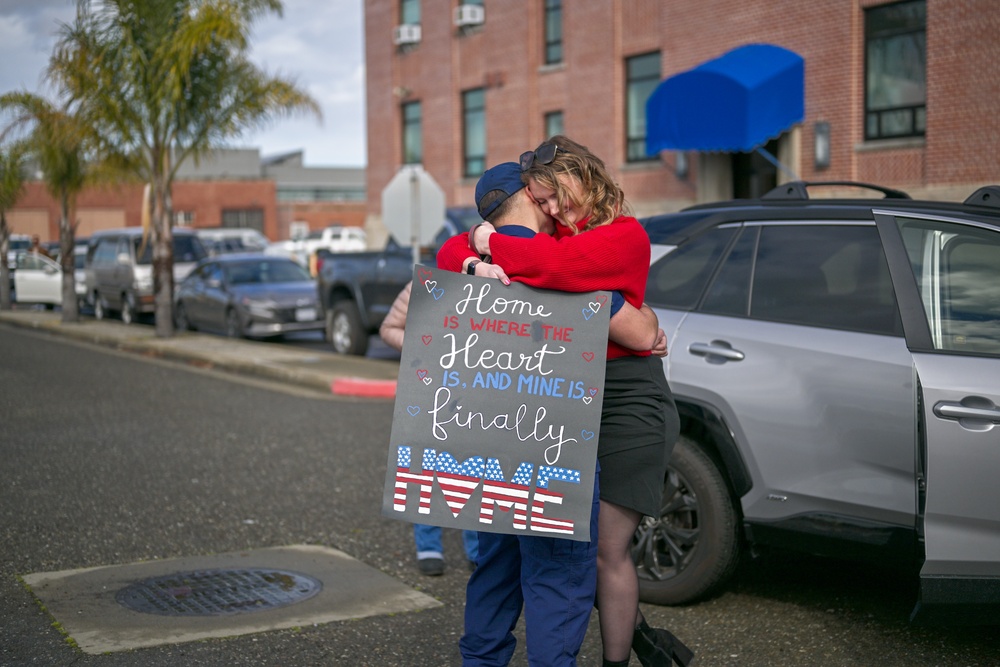 Coast Guard national security cutter returns to California from 130-day Bering Sea patrol