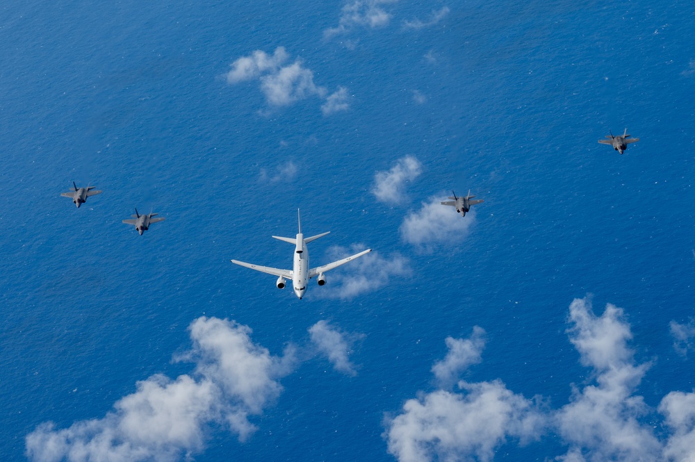 U.S., JASDF and RAAF aircraft fly in formation during CN25