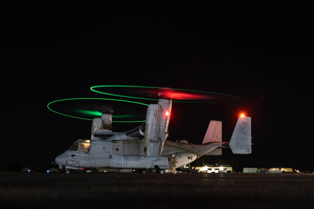 Marines with VMM-161 Conduct Day and Night Training