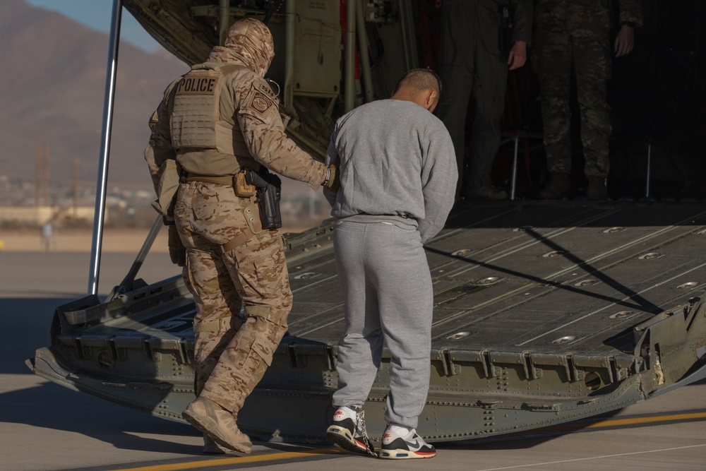 Deportation flight conducted at Fort Bliss