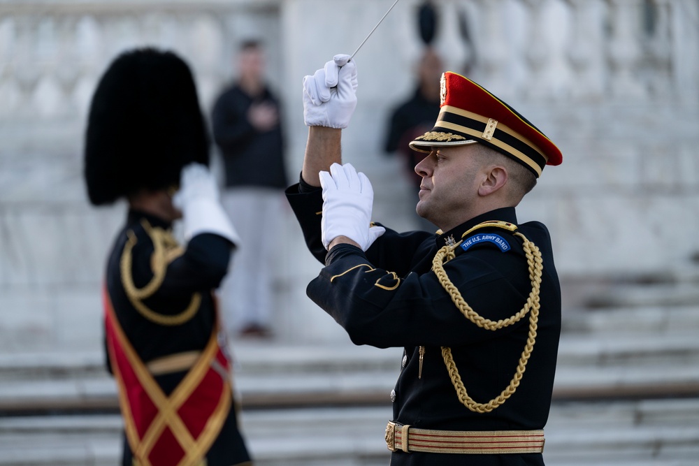 Australia’s Deputy Prime Minister Richard Marles Participates in an Armed Forces Full Honors Wreath-Laying Ceremony at the Tomb of the Unknown Soldier