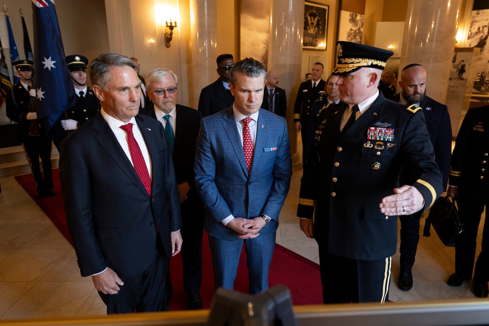 Australia’s Deputy Prime Minister Richard Marles Participates in an Armed Forces Full Honors Wreath-Laying Ceremony at the Tomb of the Unknown Soldier