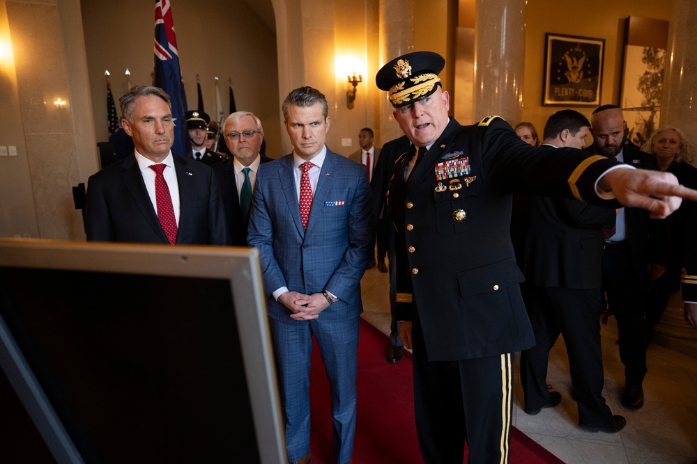 Australia’s Deputy Prime Minister Richard Marles Participates in an Armed Forces Full Honors Wreath-Laying Ceremony at the Tomb of the Unknown Soldier