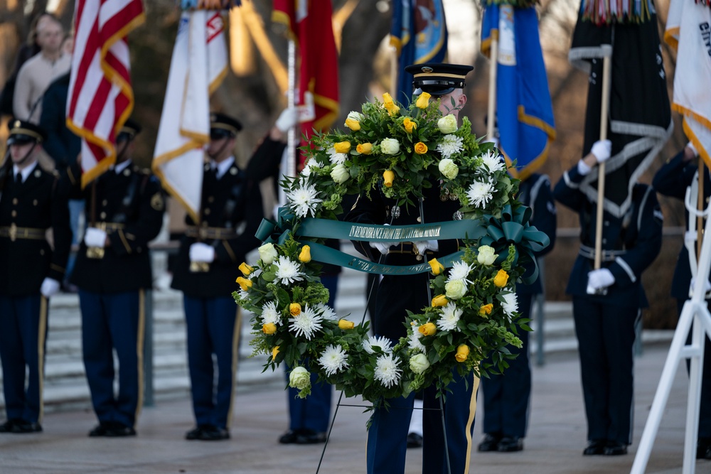 Australia’s Deputy Prime Minister Richard Marles Participates in an Armed Forces Full Honors Wreath-Laying Ceremony at the Tomb of the Unknown Soldier