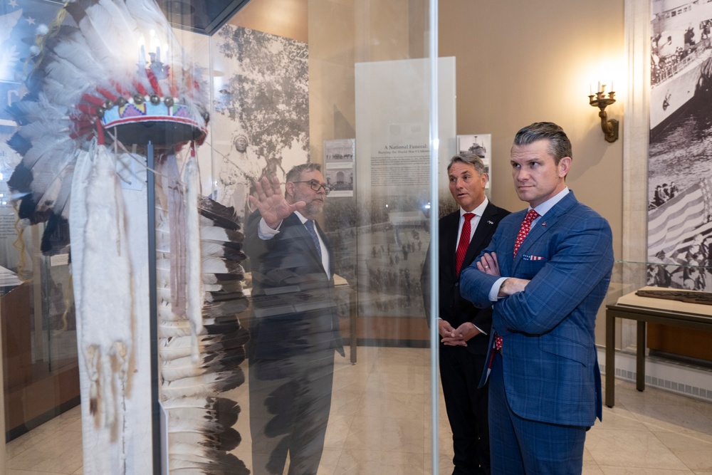 Australia’s Deputy Prime Minister Richard Marles Participates in an Armed Forces Full Honors Wreath-Laying Ceremony at the Tomb of the Unknown Soldier