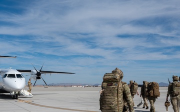 U.S. Air Force and Italian Air Commandos conduct medical training on a C-146A Wolfhound during Emerald Warrior 25.1