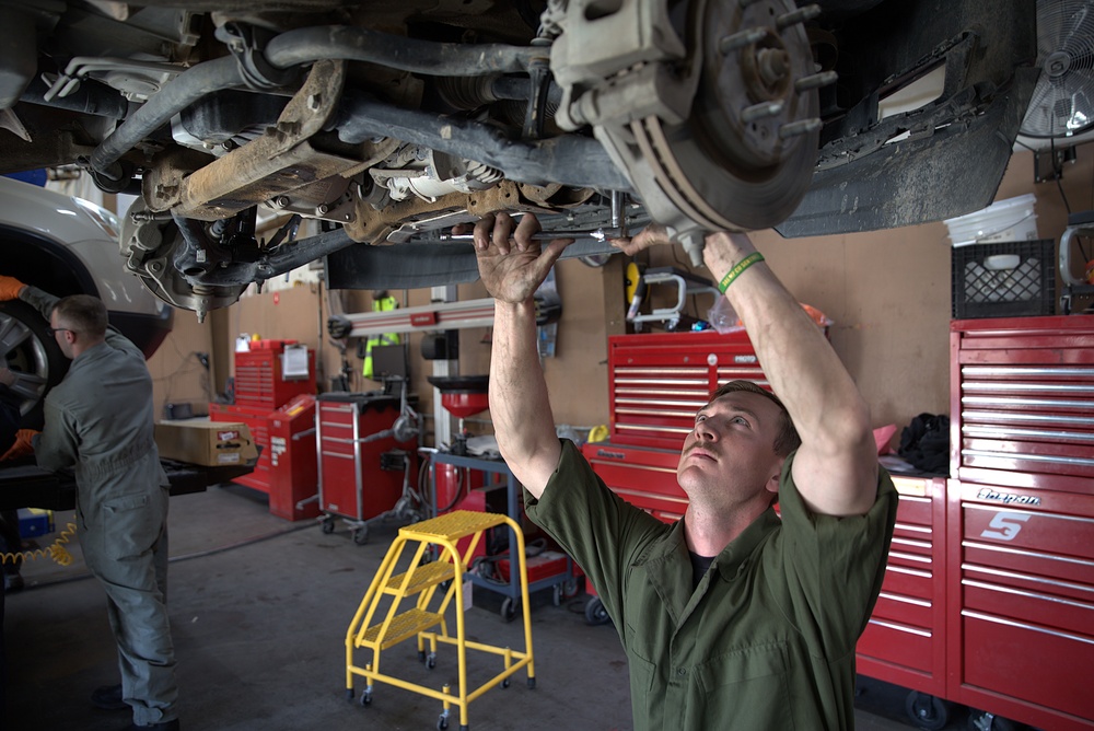 Soldiers keep U.S. Border Patrol vehicles in the mission