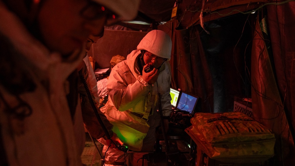 JGSDF Member Executes a Communications Check