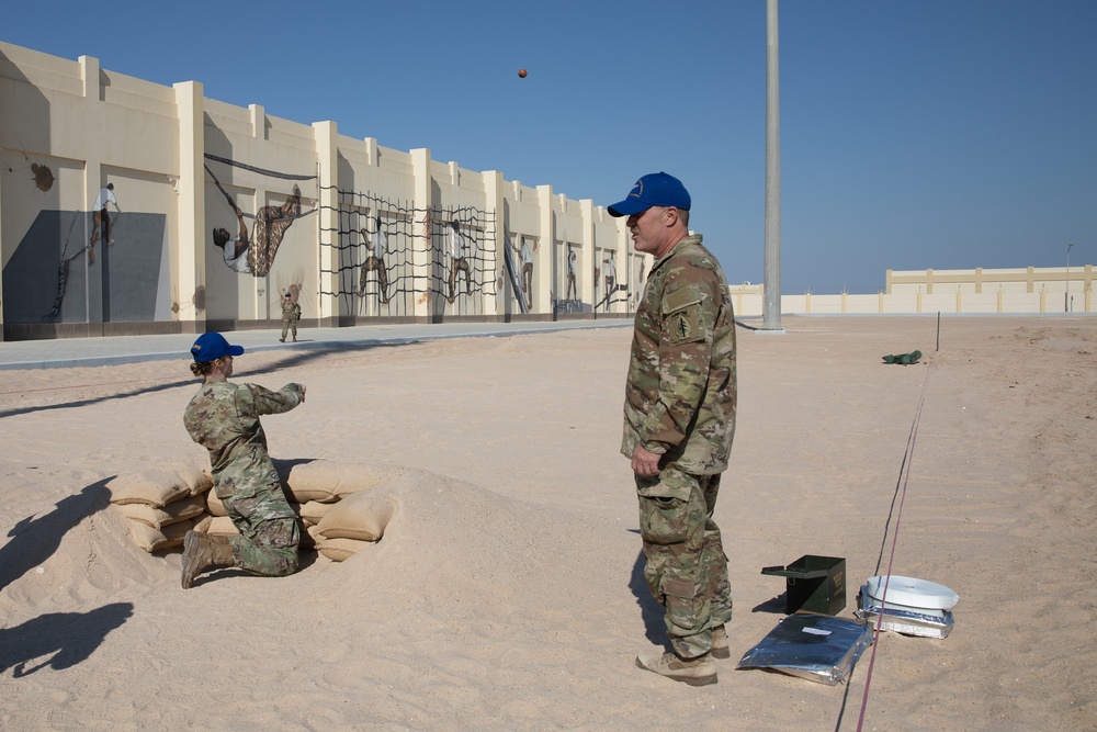 West Virginia National Guard Best Warrior Competition staff test grenade range