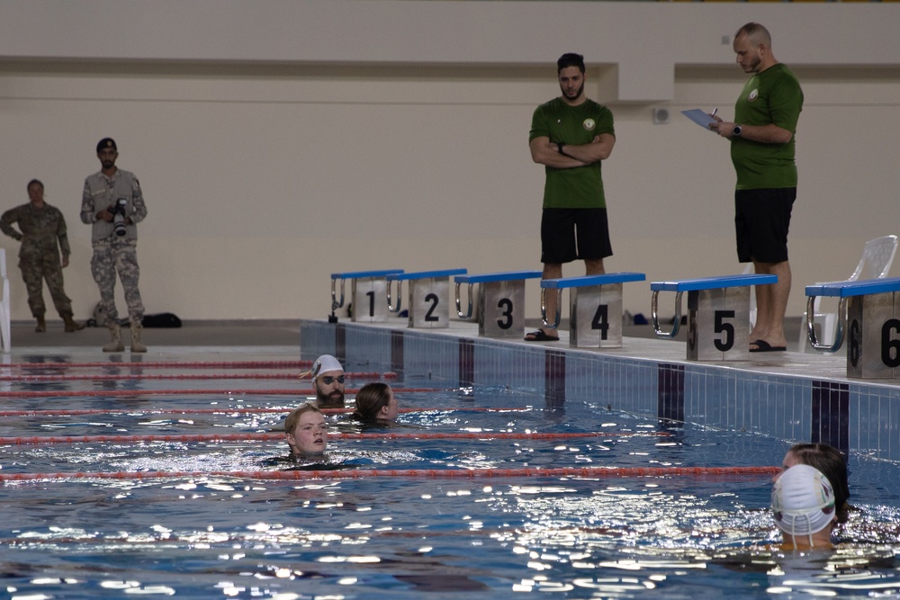West Virginia, District of Columbia National Guard Members conduct swim event during the 2025 Best Warrior Competition