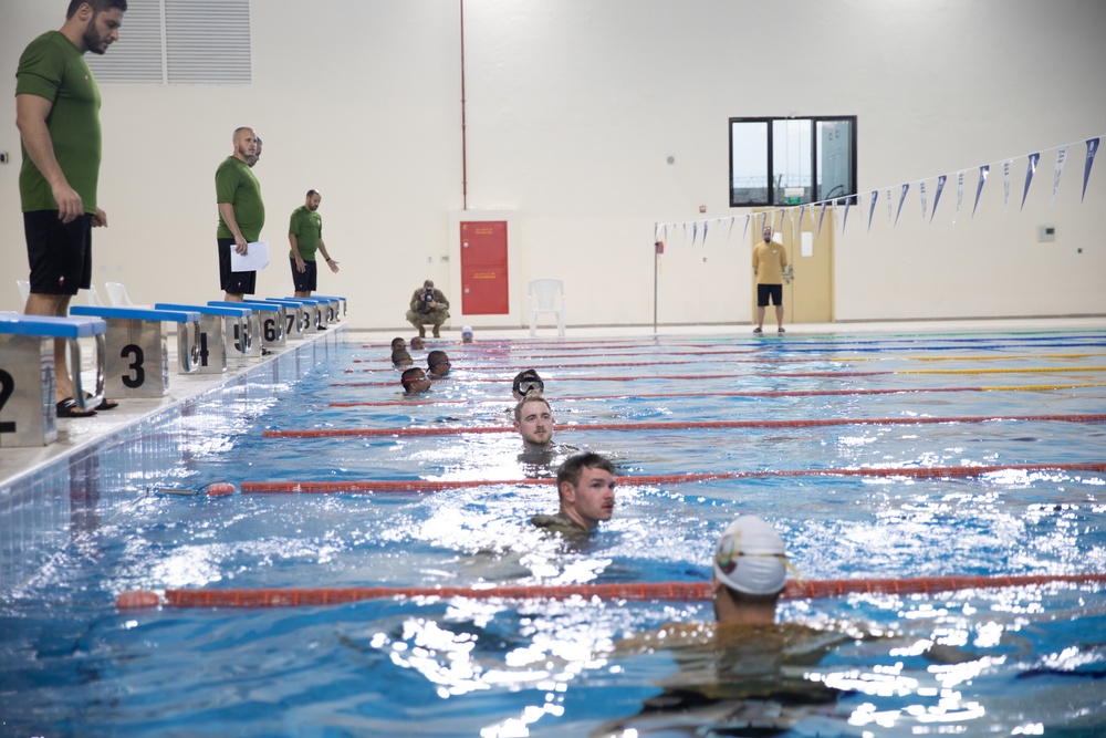 West Virginia, District of Columbia National Guard Members conduct swim event during the 2025 Best Warrior Competition
