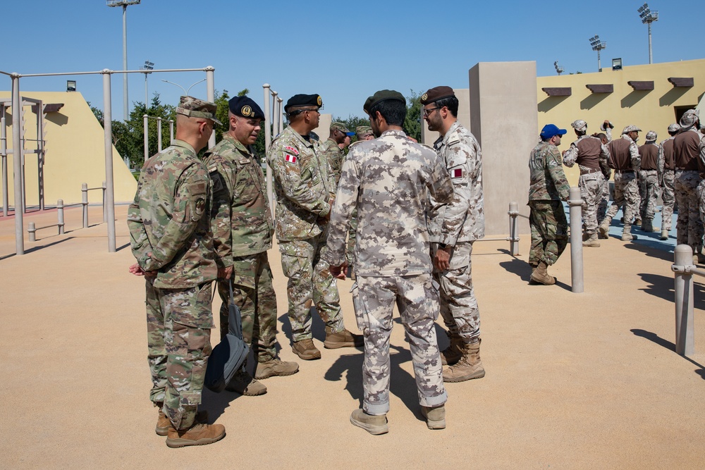 West Virginia, District of Columbia National Guard Members, and Qatar National Service Academy cadets complete mystery event during the 2025 Best Warrior Competition