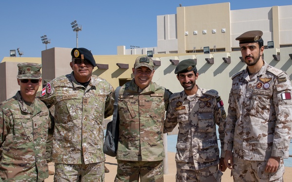 West Virginia, District of Columbia National Guard Members, and Qatar National Service Academy cadets complete mystery event during the 2025 Best Warrior Competition