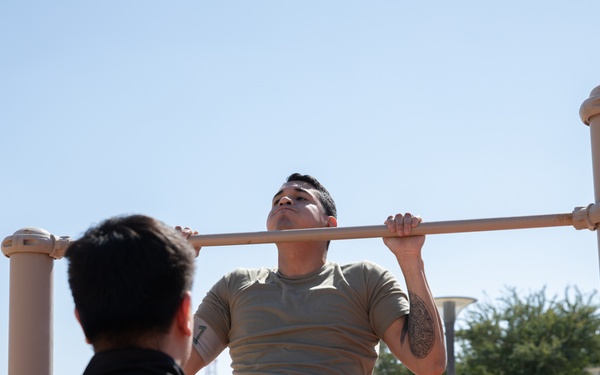 West Virginia, District of Columbia National Guard Members, and Qatar National Service Academy cadets complete mystery event during the 2025 Best Warrior Competition