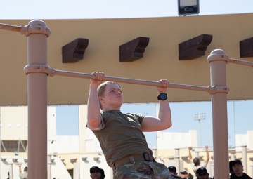 West Virginia, District of Columbia National Guard Members, and Qatar National Service Academy cadets complete mystery event during the 2025 Best Warrior Competition