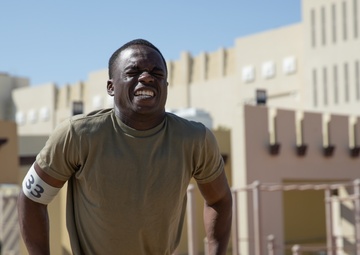 West Virginia, District of Columbia National Guard Members, and Qatar National Service Academy cadets complete mystery event during the 2025 Best Warrior Competition