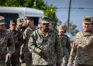 Admiral Holsey visits illegal aliens holding operations center at Guantanamo Bay