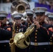 Marine Forces Reserve Band leads the Super Bowl LIX Parade