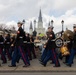 Marine Forces Reserve Band leads the Super Bowl LIX Parade