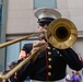 Marine Forces Reserve Band leads the Super Bowl LIX Parade