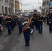 Marine Forces Reserve Band leads the Super Bowl LIX Parade