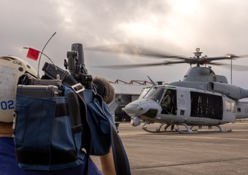U.S. Marine Corps squadron conducts Superbowl LIX Parade Flyover