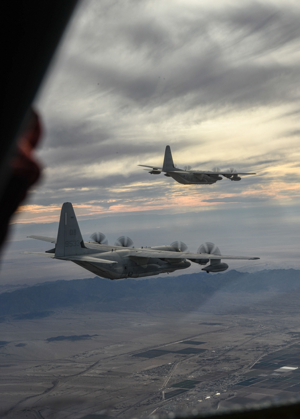 Marine KC-130Js hold formation flight training in Arizona