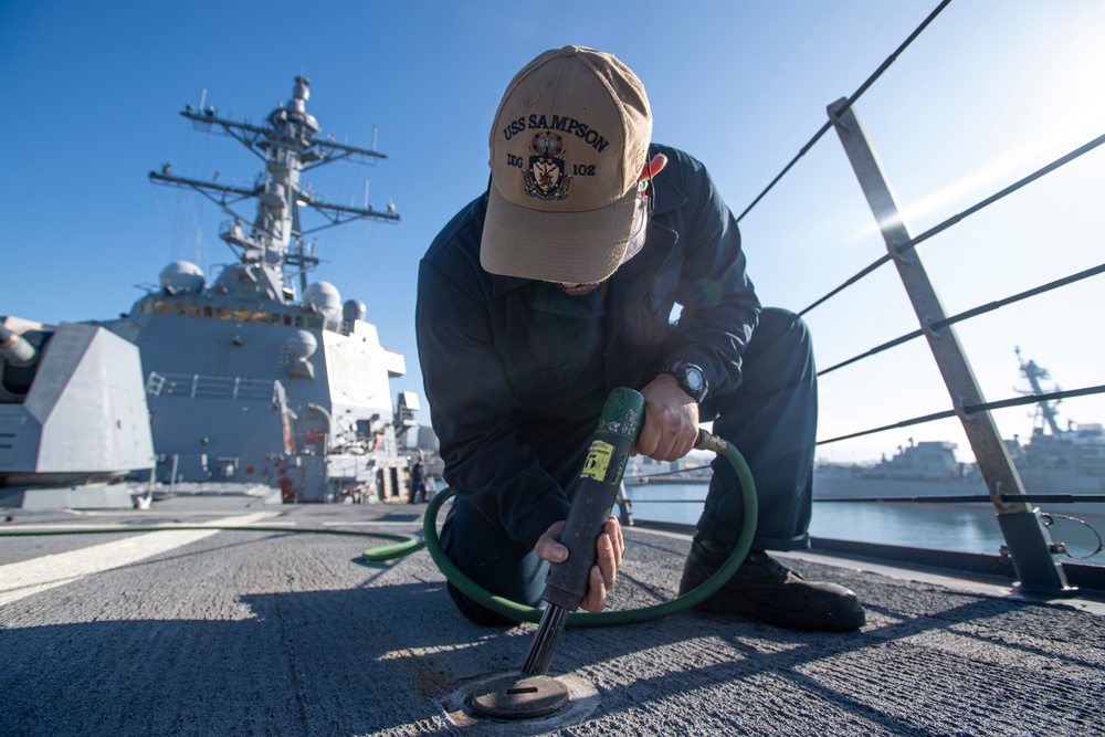 Sailor Performs Corrosion Control