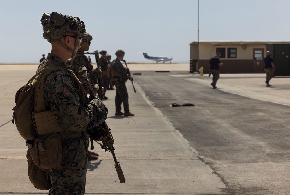 U.S. Marines support Migrant Holding Operations